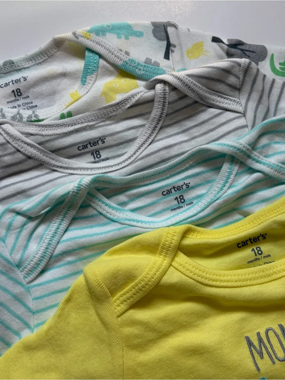 Carter’s Long Sleeve Bodysuit Bundle NWT Gender Neutral Size 18 Months